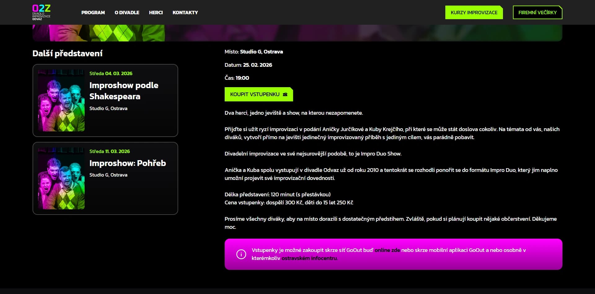 Divadlo Odvaz – screenshot 3