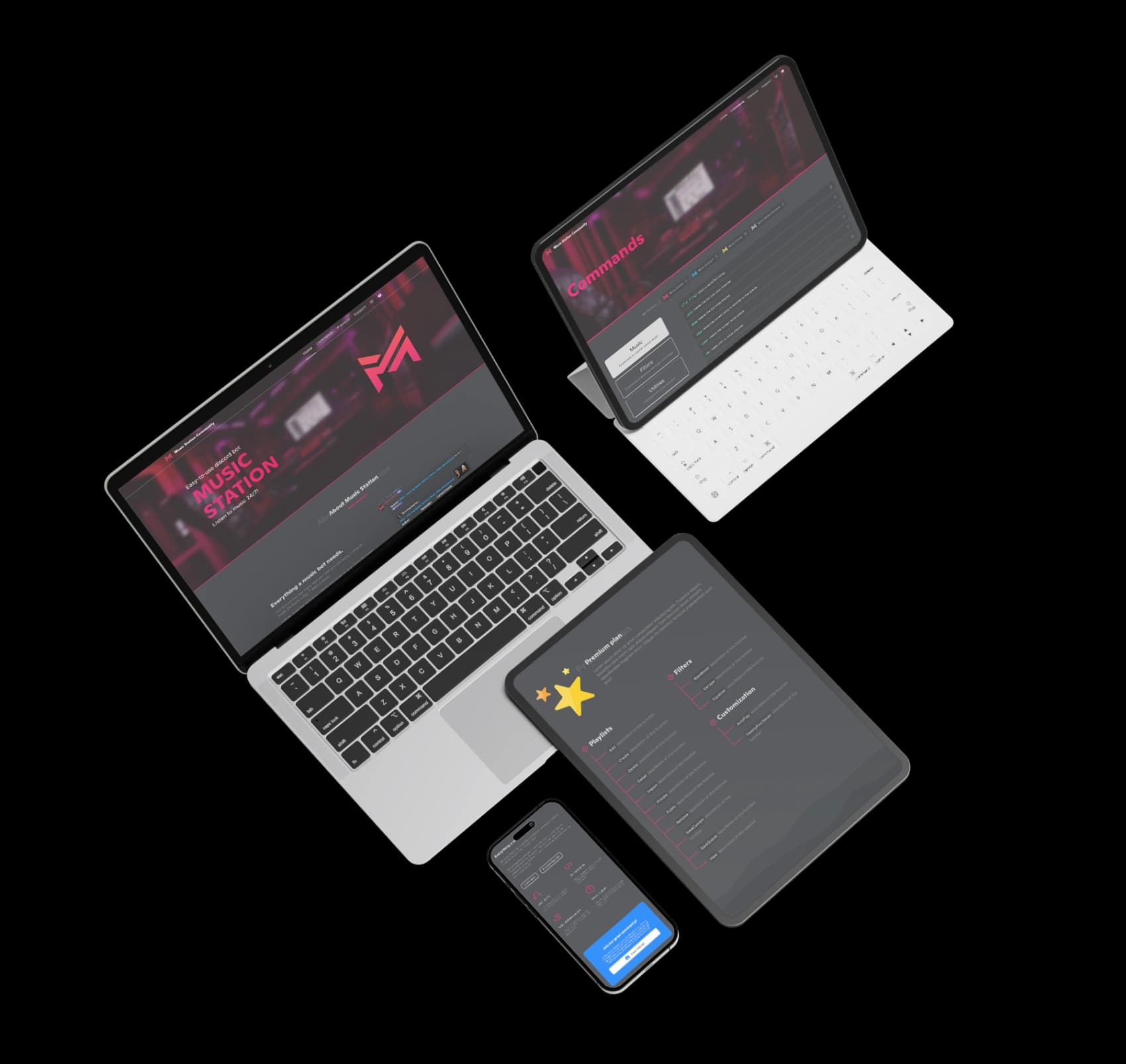 MusicStation – mockup